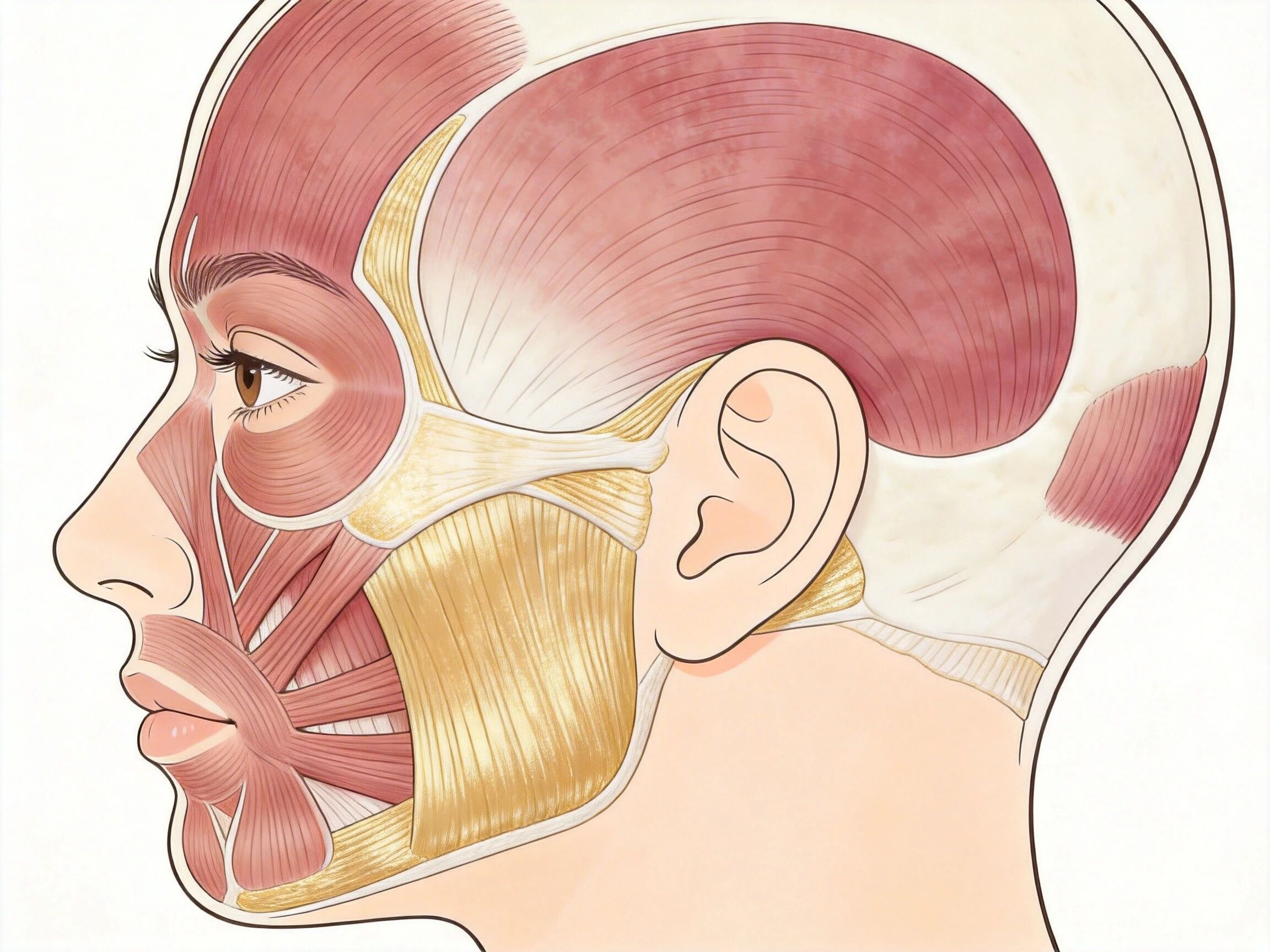 头皮与面部皮肤关系图