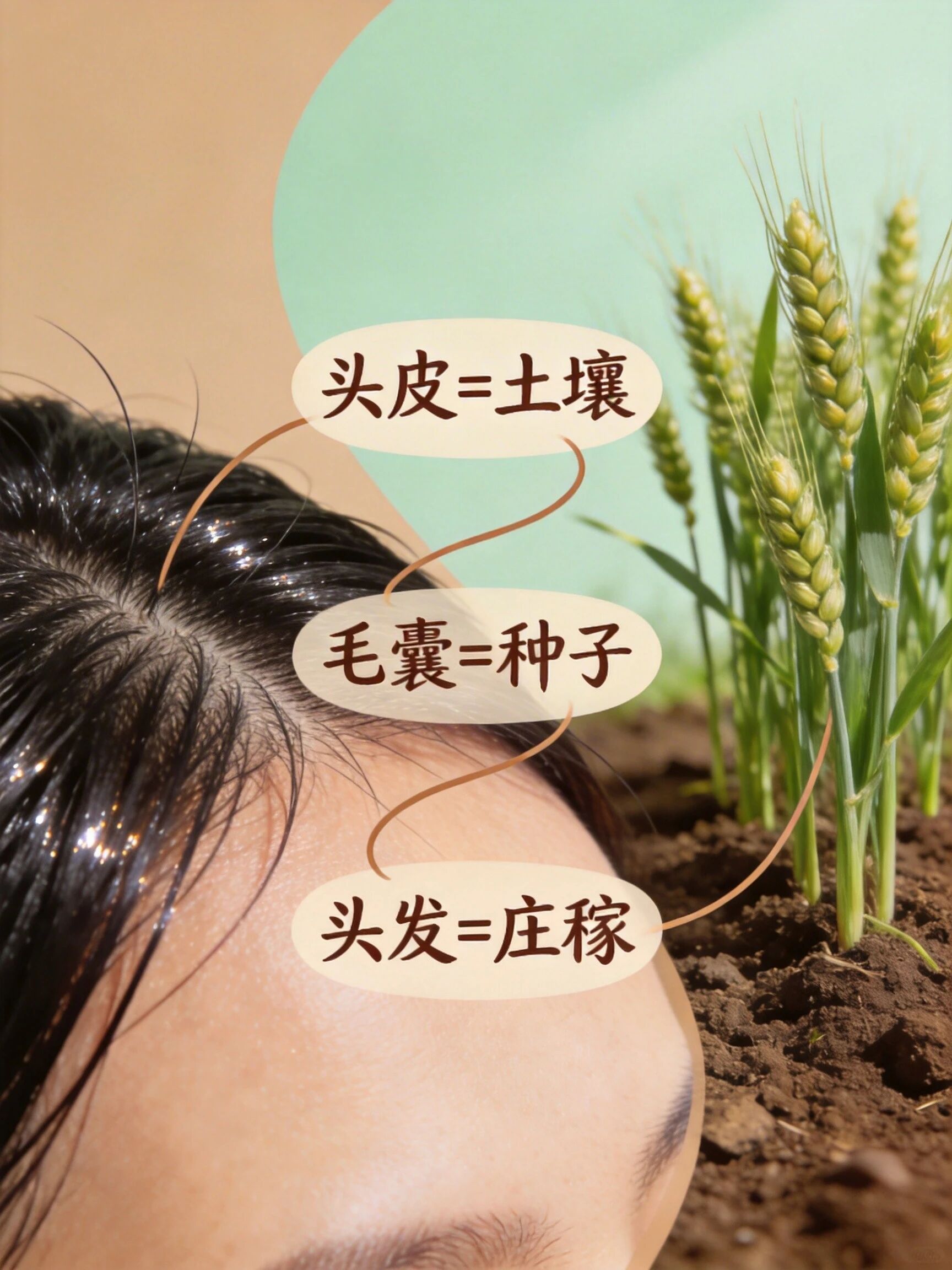 头皮土壤比喻图