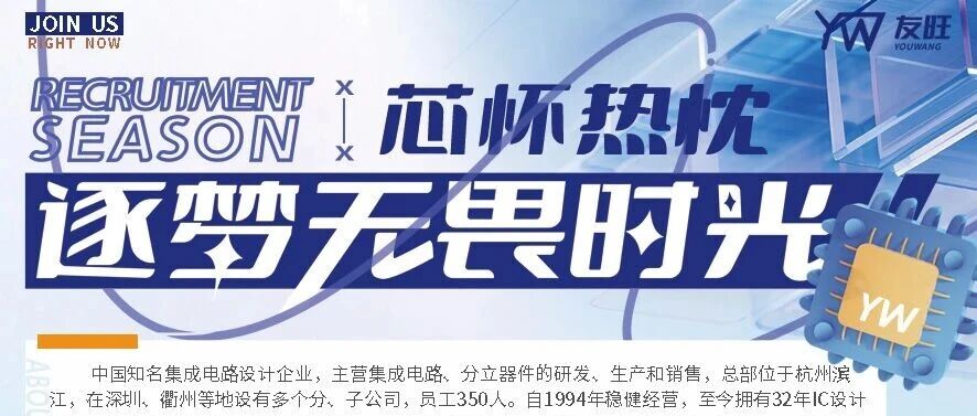 【友旺春招热招岗位】逐梦无畏时光