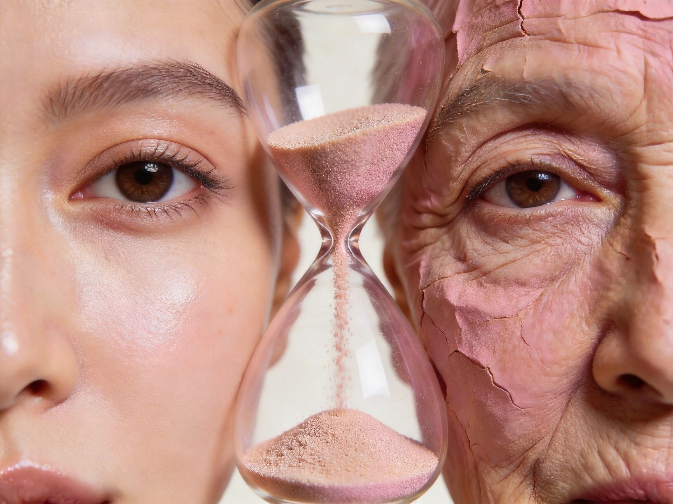 头皮与面部老化对比