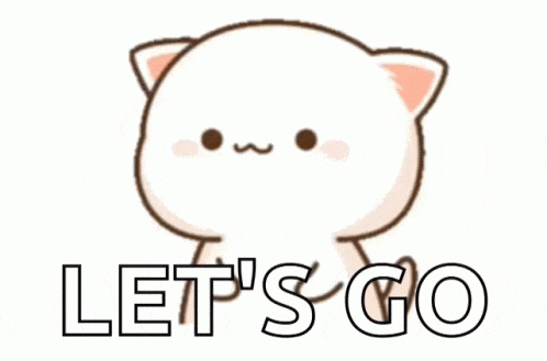 Let's Go Peach Cat GIF | GIFDB.com