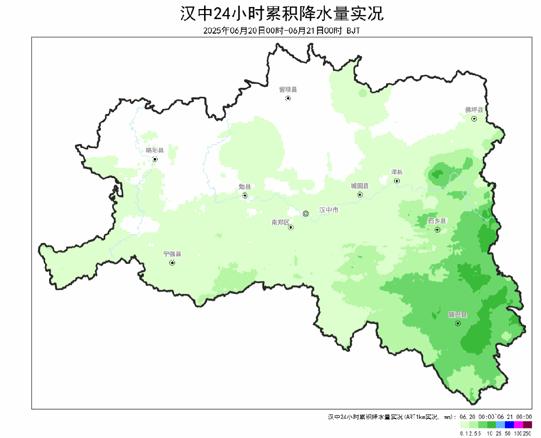 2025年06月24日汉中天气