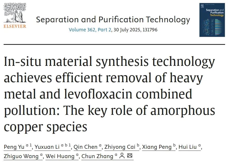 突破复合污染治理难题！国仪SEM+EPR助力无定形铜机制解析研究