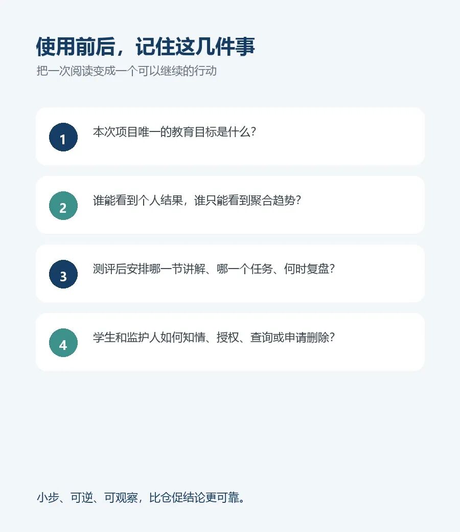 行动检查清单