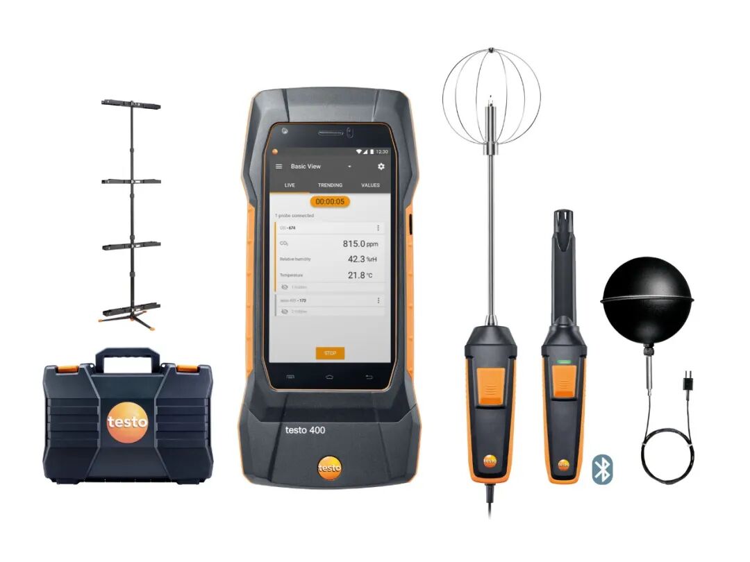 购 testo 400 PMV/PPD IAQ 套装，加赠专业测量三脚支架