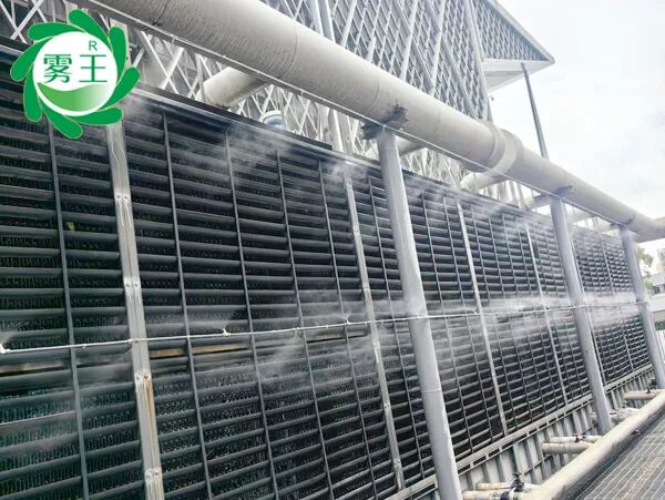 冷却塔散热面升级改造|雾王高压喷雾降温系统提升东浩会展机组运行效能