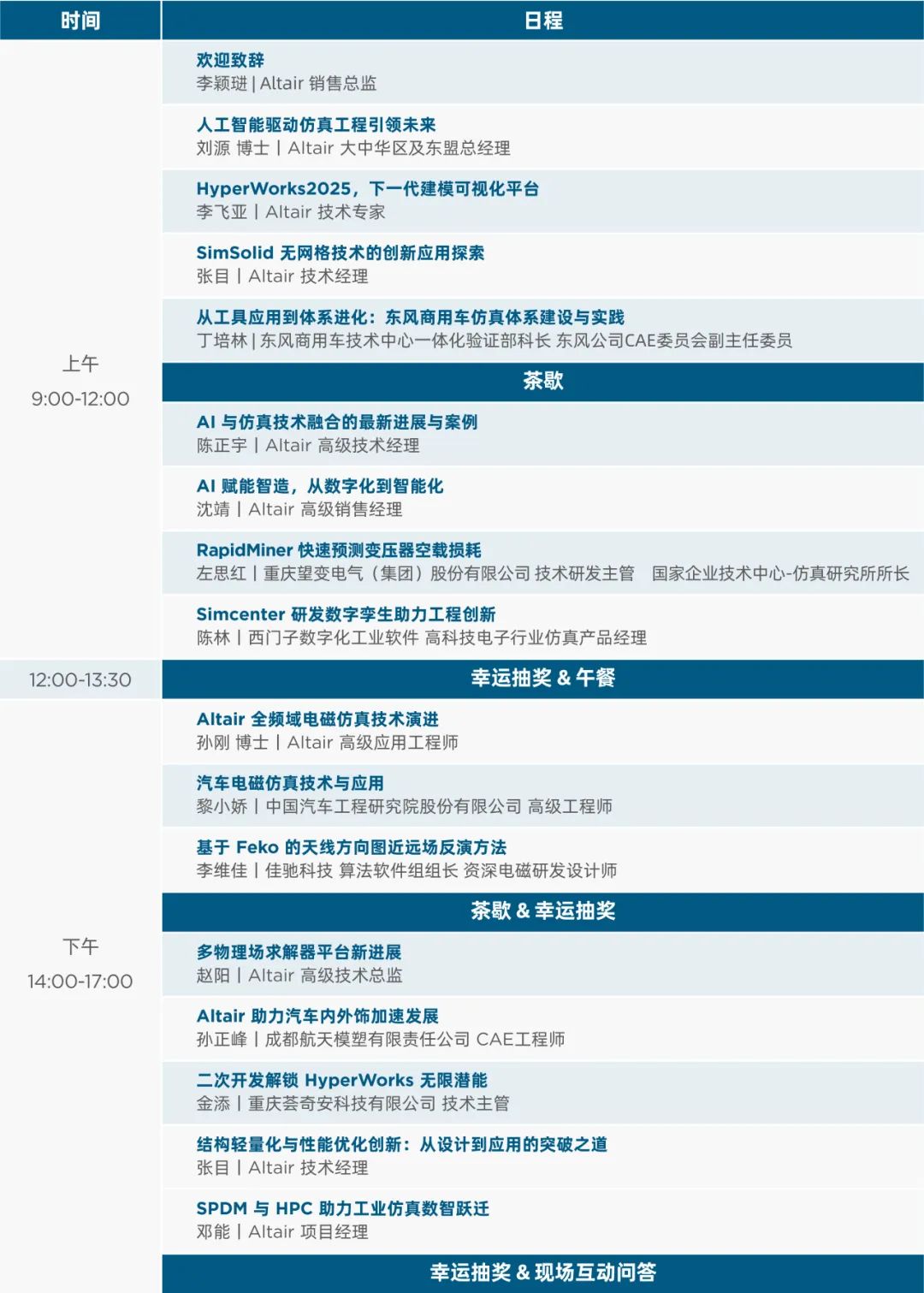 本周五！2025 Altair 区域技术交流会西南站，日程+演讲阵容+惊喜好礼全面公布！的图17