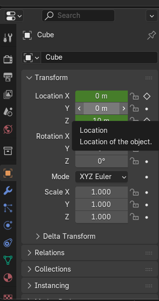 Blender属性面板