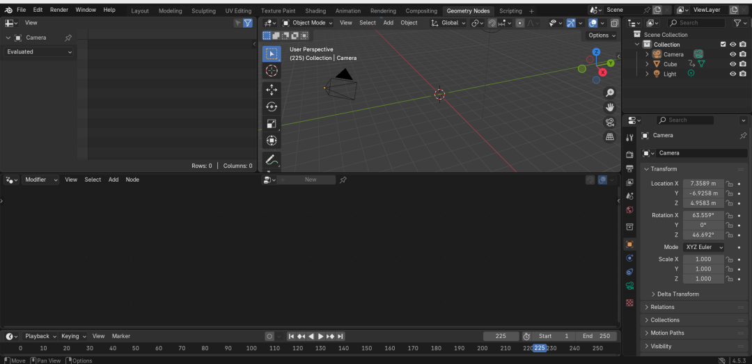 Blender几何节点工作区