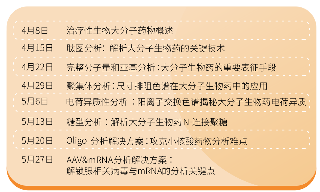 飛諾美學苑放大招！預約直播：生物制藥領域中色譜分析的基礎認知與應用全景