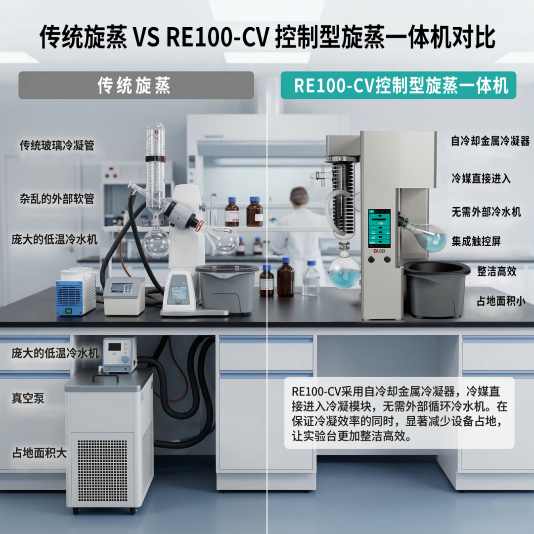 【新品上新】智能自冷式——RE100-CV 控制型旋蒸一体机重磅上线！