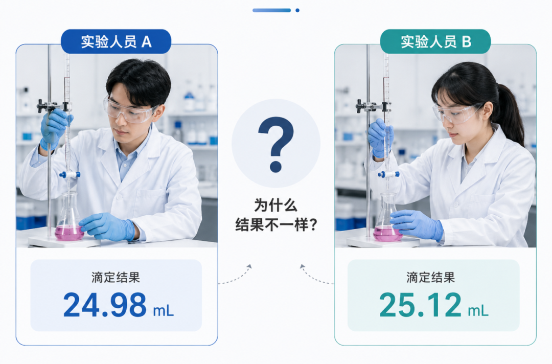 为什么同一种滴定方法，不同人做出来的数据不一样？