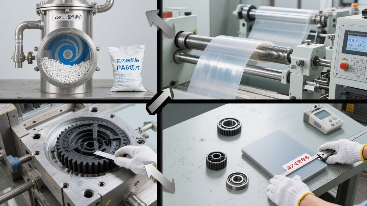 尼龙生产加工过程图