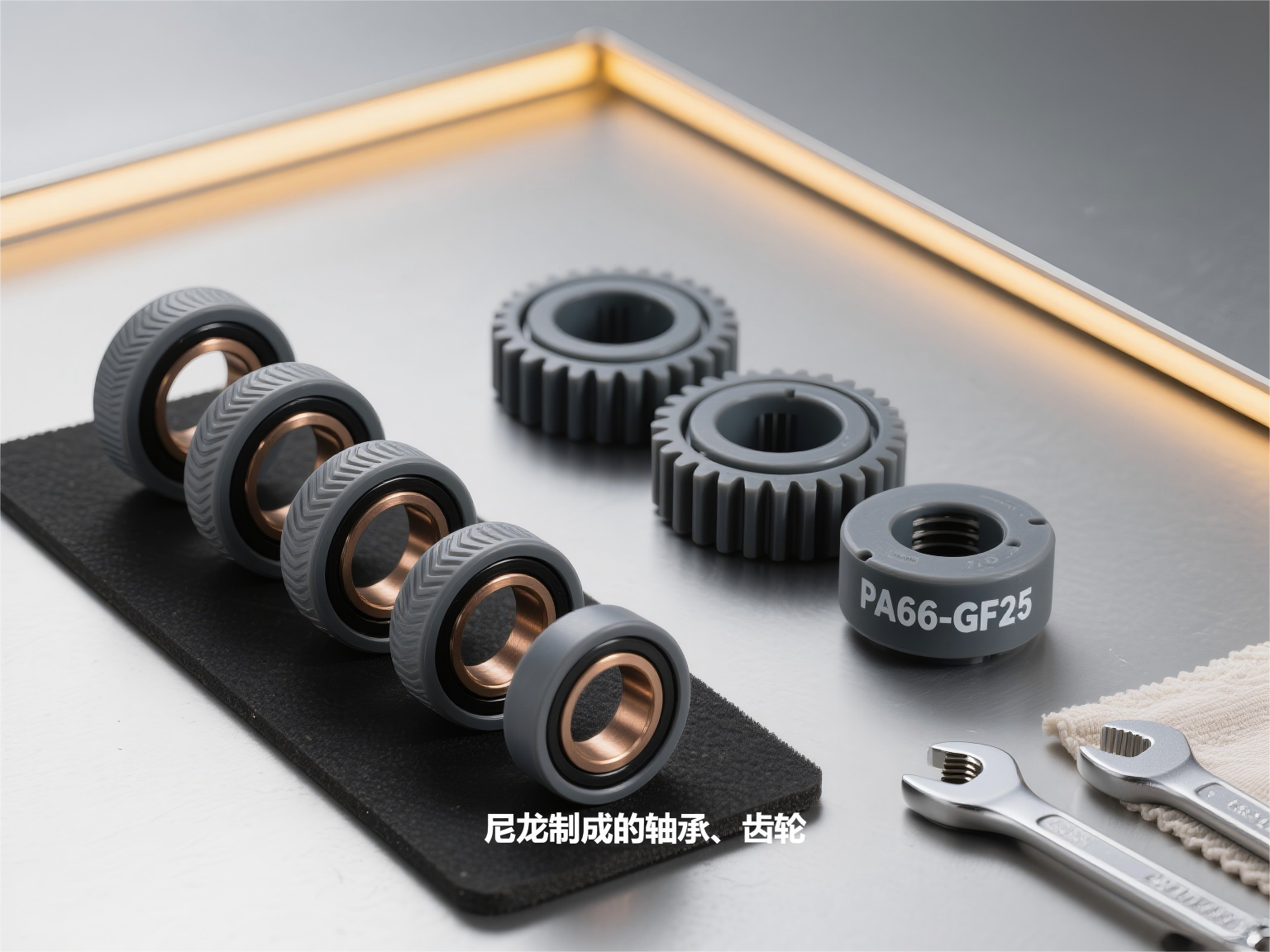 尼龙制成轴承、齿轮图