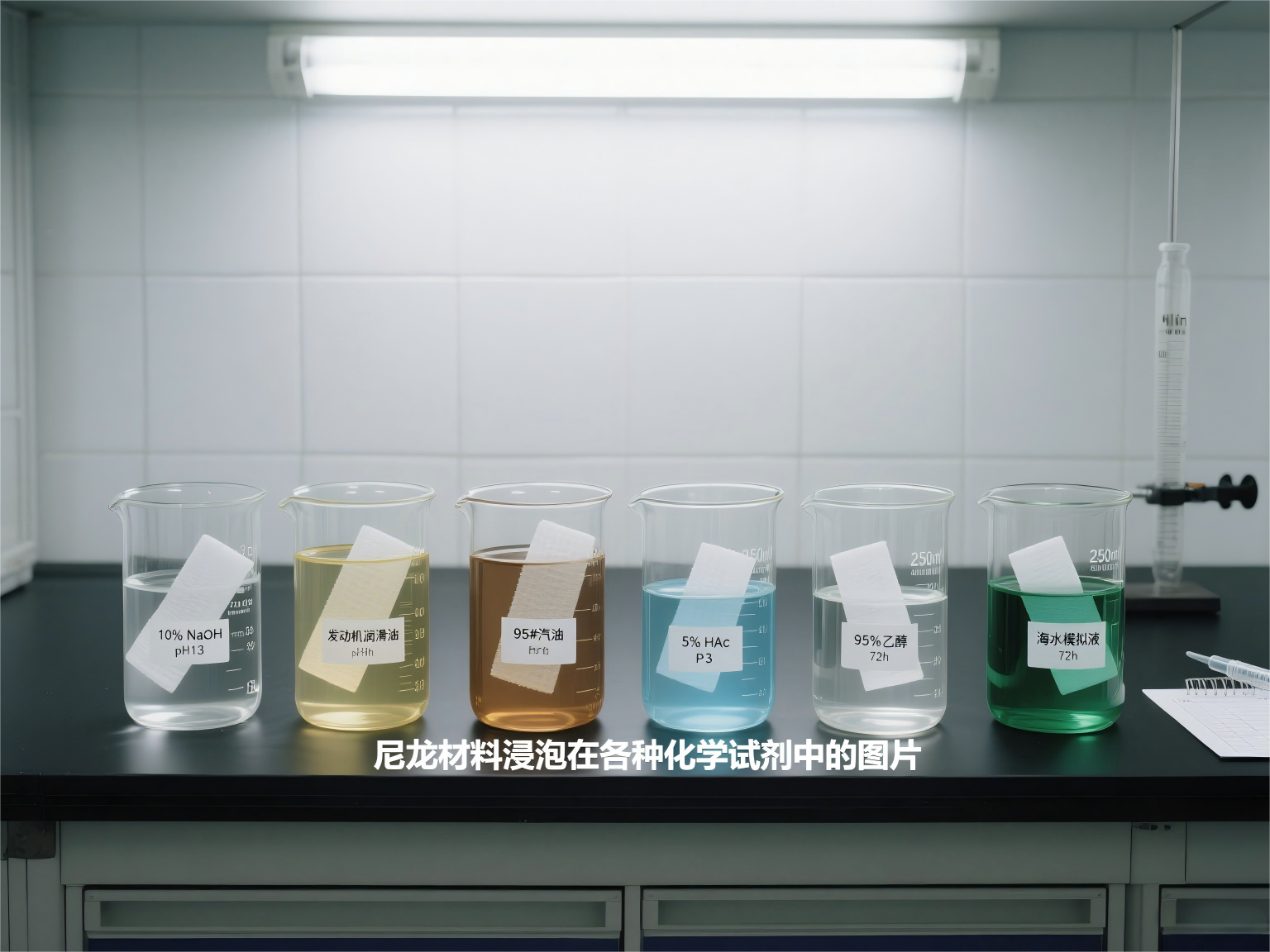 尼龙耐酸、耐碱、耐海水、耐油测试