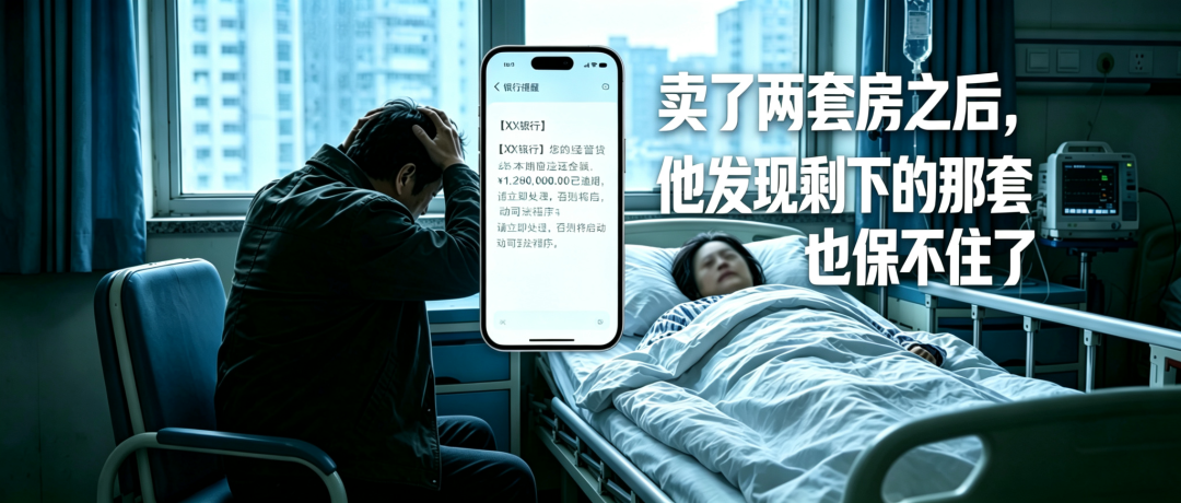 卖了两套房之后，他发现剩下的那套也保不住了