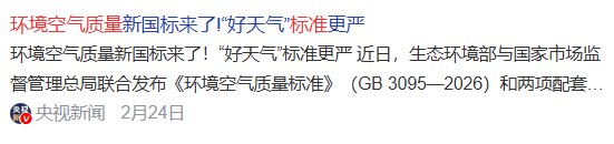 2026空气质量新标落地：三大升级路径，看懂未来治理方向