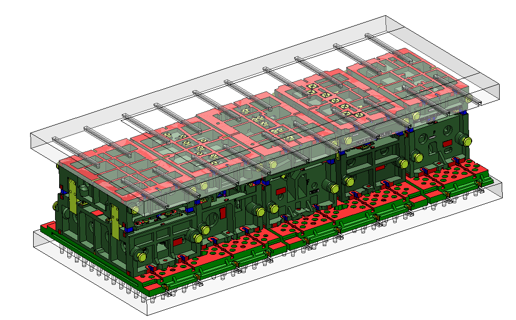 行业分享丨基于SimSolid的大型汽车连续冲压模具刚度分析的图1