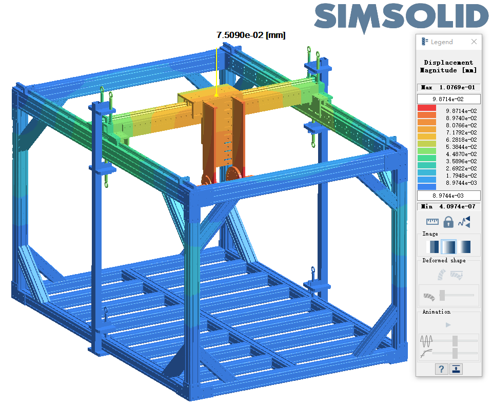 案例分享｜基于 Altair SimSolid 的大型通用工装结构力学仿真分析及试验对标的图15