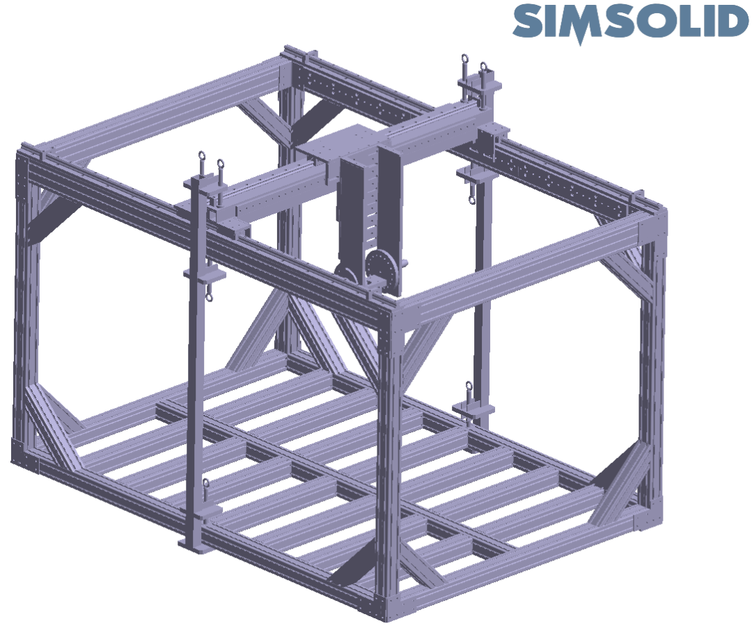 案例分享｜基于 Altair SimSolid 的大型通用工装结构力学仿真分析及试验对标的图10