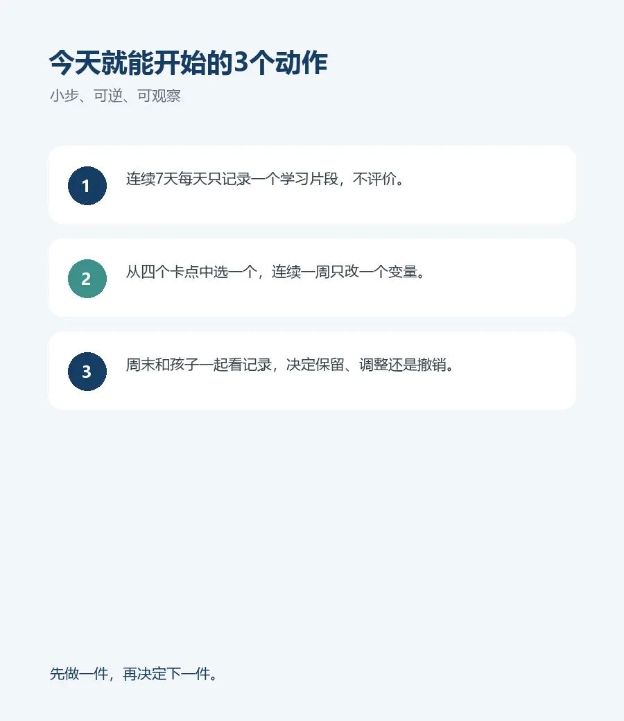 行动清单
