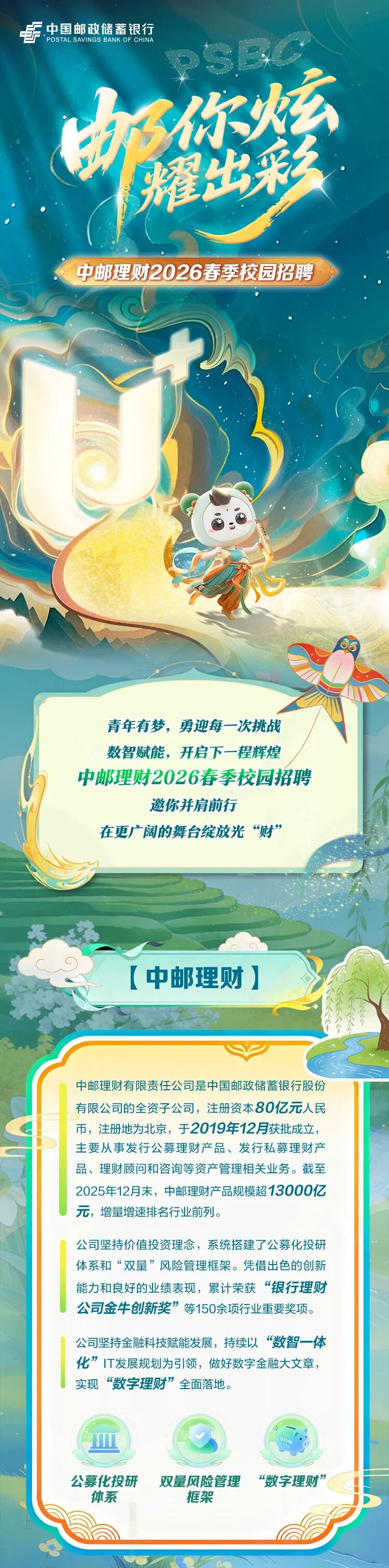 中邮理财丨2026年春季校园招聘