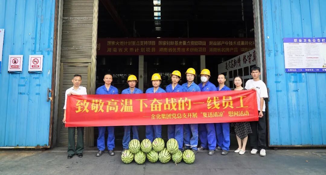 夏日“降温” 关爱“升温” | 湖南金化科技集团党总支开展“战高温、送清凉”主题党日活动