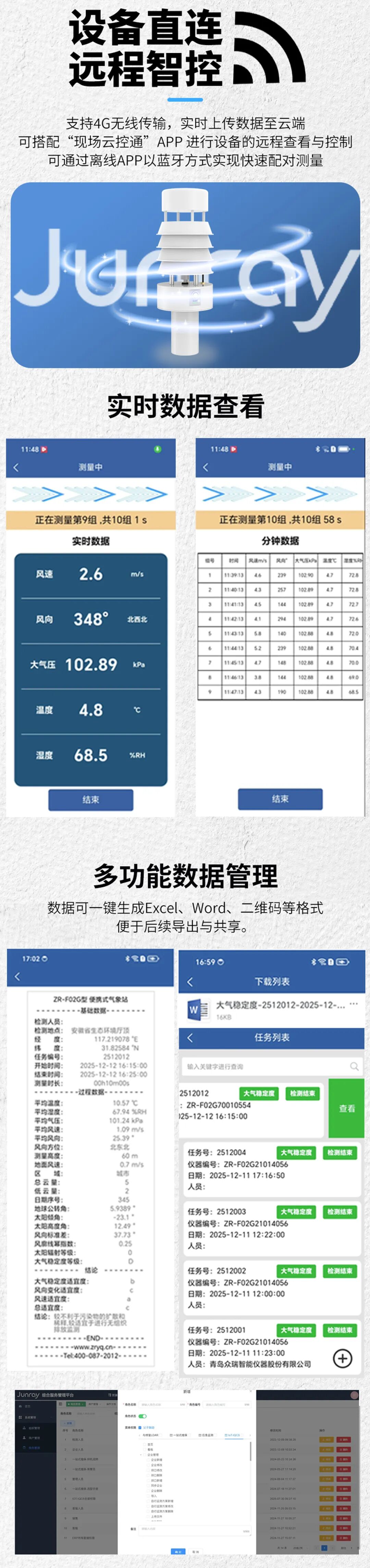 新品发布！ZR-F02G型便携式气象站