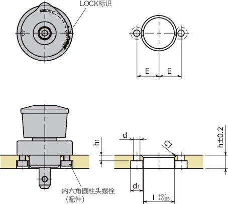 【标准】NBK的快速夹紧紧固件