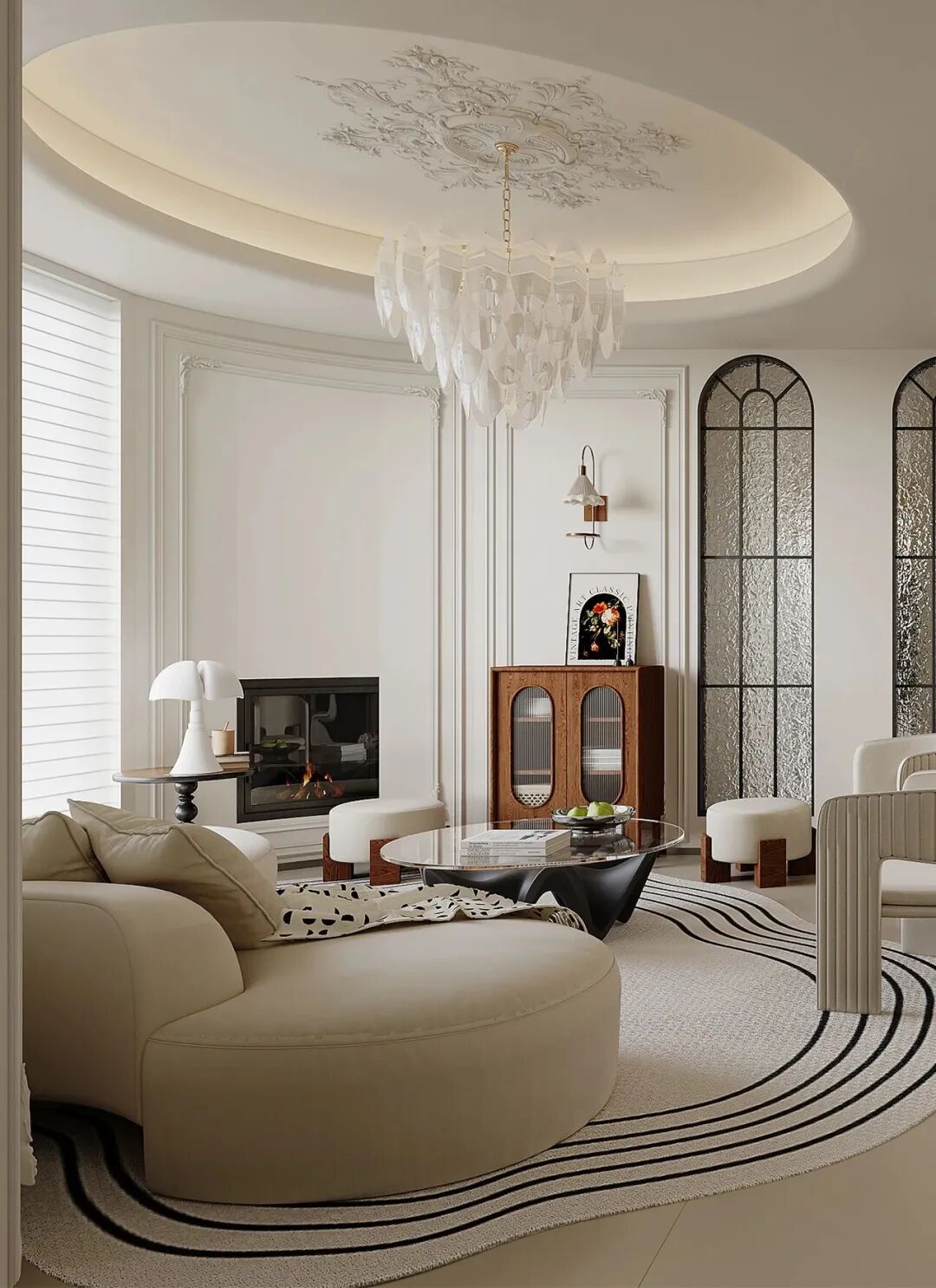 深圳装修 | 160㎡法式轻奢大宅，用弧形语言雕琢浪漫生活--装修设计！