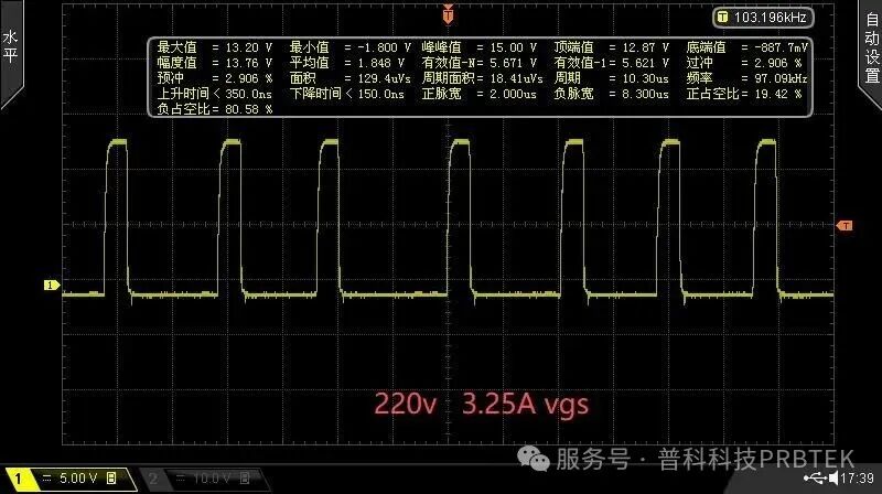 220V 满载 Vgs