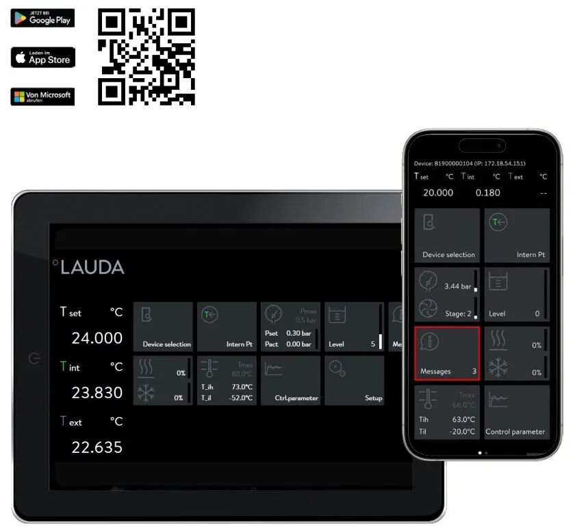 移動智控，一手掌控 —— 免費下載使用 LAUDA Command App ！