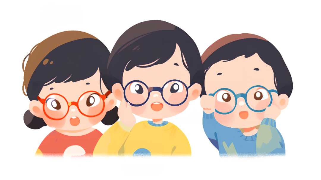 戴着近视眼镜的可爱孩子小朋友人物手绘扁平眼科插画（仅供交流学习非商用）.png