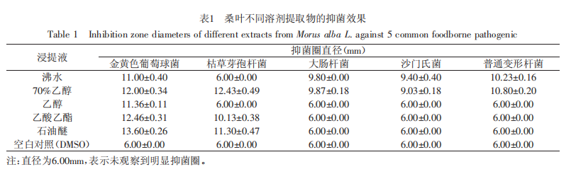 桑叶：一种具有开发潜力的天然抑菌资源